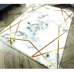 Kaymaz Taban Dijital Baskı Kadife Halı Stars 80x140 Cm
